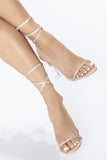 Got A Thing For You Rhinestone Heeled Sandal - Nude