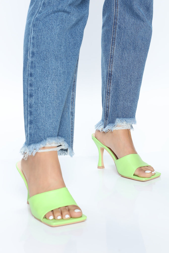 Stay Fearless Heeled Sandals - Green