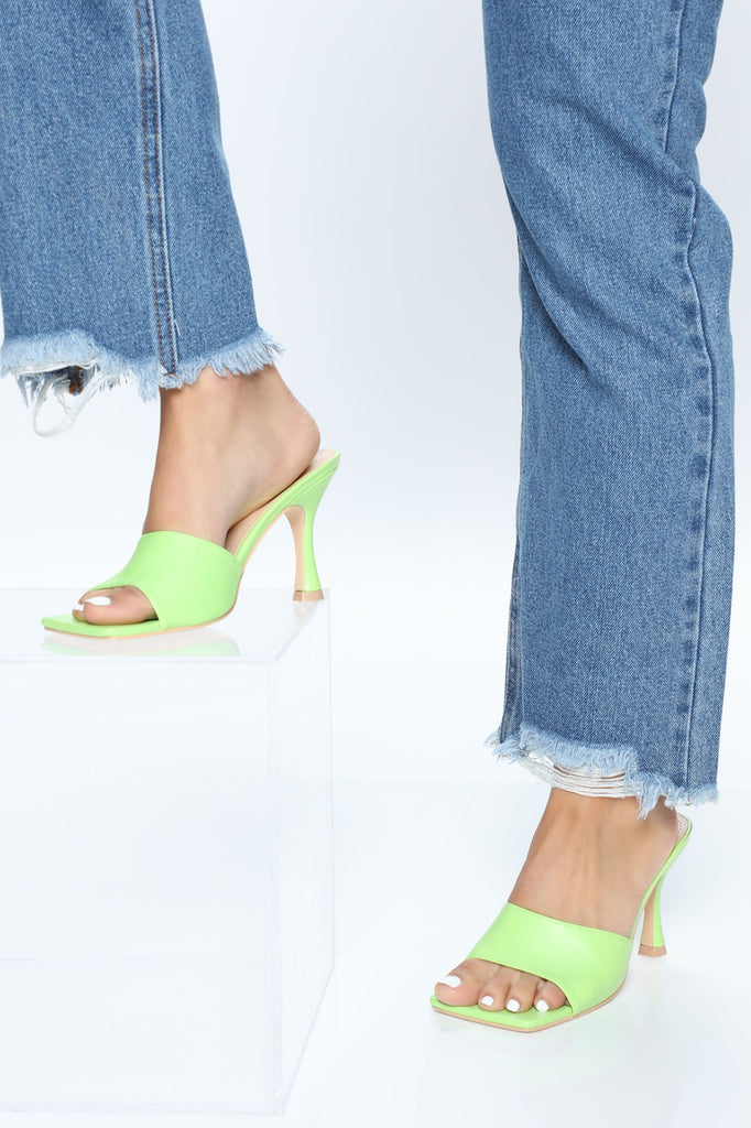 Stay Fearless Heeled Sandals - Green