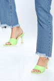 Stay Fearless Heeled Sandals - Green