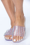 Dangerously Obsessed Flat Sandal - Clear
