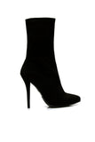 No Snakes Allowed Heel Bootie - Black