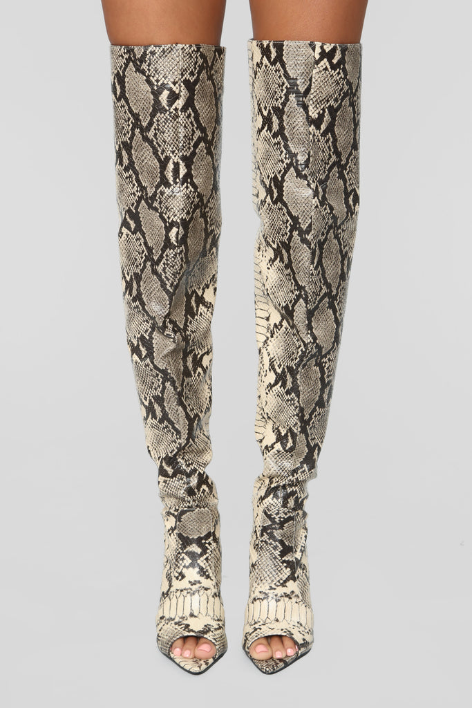 Desire Heeled Boot - Grey