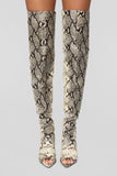 Desire Heeled Boot - Grey