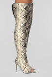 Desire Heeled Boot - Grey