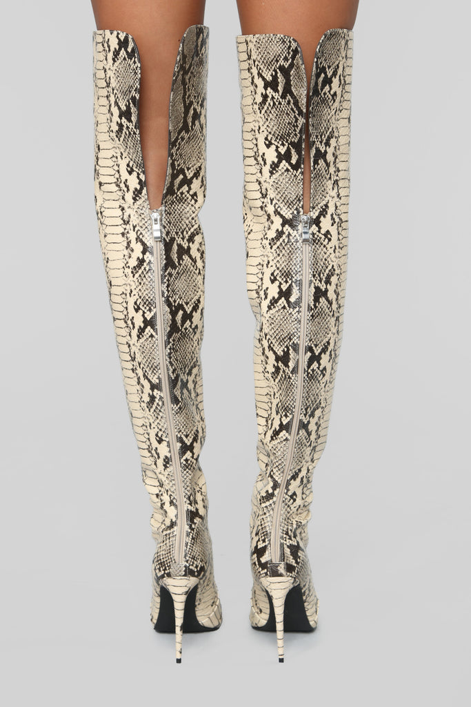 Desire Heeled Boot - Grey