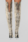 Desire Heeled Boot - Grey