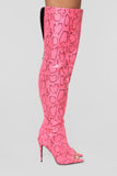 Desire Heeled Boot - Neon Pink