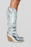 Whatever You Say Heeled Boot - Silver