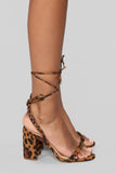 Trying Too Hard Heeled Sandals - Leopard