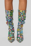 Bring It On Heeled Boots - Rainbow Snake