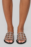 Give It To You Flat Sandal - Black