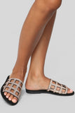 Give It To You Flat Sandal - Black