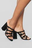 All At Once Heeled Sandals - Black