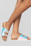 Mix It Up Flat Sandals - Blue