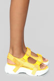 No Exceptions Flat Sandals - Yellow