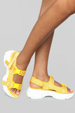 No Exceptions Flat Sandals - Yellow