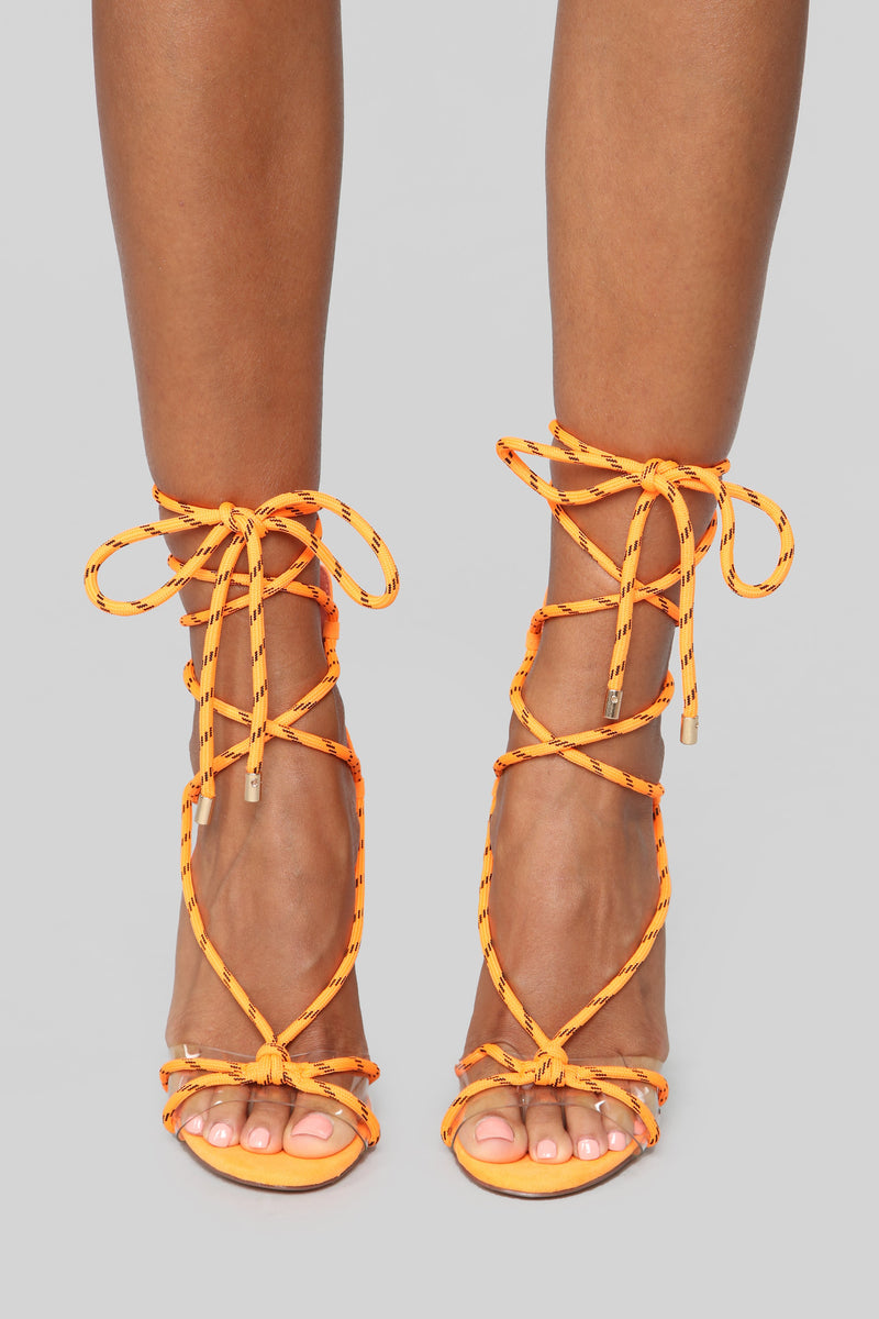 Move It Heeled Sandal - Neon Orange
