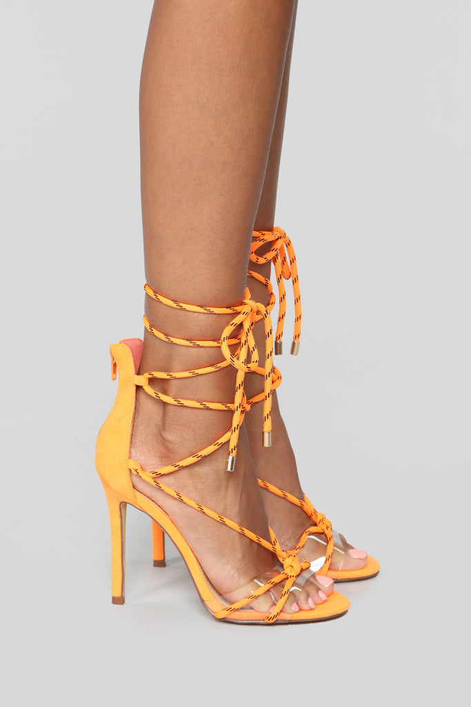 Move It Heeled Sandal - Neon Orange