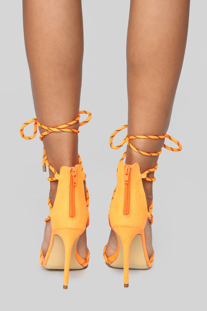 Move It Heeled Sandal - Neon Orange