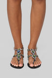 Misinterpreted Flat Sandals - Black