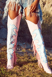 Ridin' West Heeled Boots - Pink