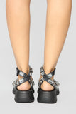 Obsession Flat Sandal - Black/Black