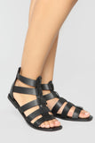 Delightful Flat Sandals - Black