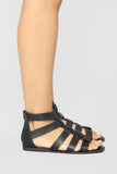 Delightful Flat Sandals - Black