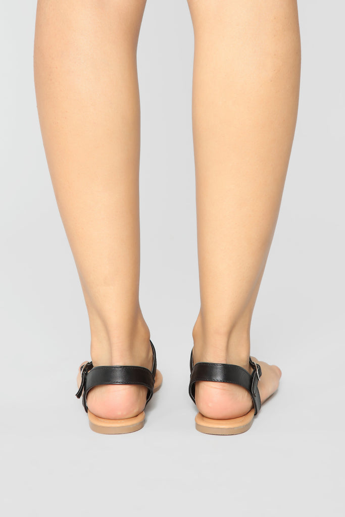 Believe It Or Not Flat Sandals - Black