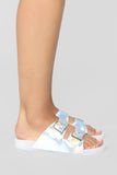 Why Me Flat Sandal - White