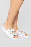 Why Me Flat Sandal - White