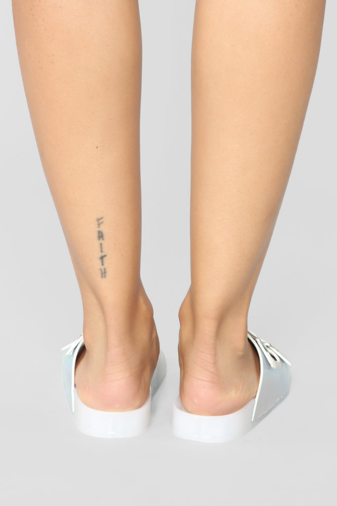 Why Me Flat Sandal - White