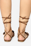 So Clever Flat Sandals - Leopard
