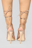 Precious Heeled Sandal - Rose Gold
