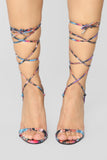 Excuse Me Heeled Sandals - Snake