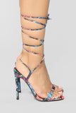 Excuse Me Heeled Sandals - Snake