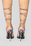 Excuse Me Heeled Sandals - Snake