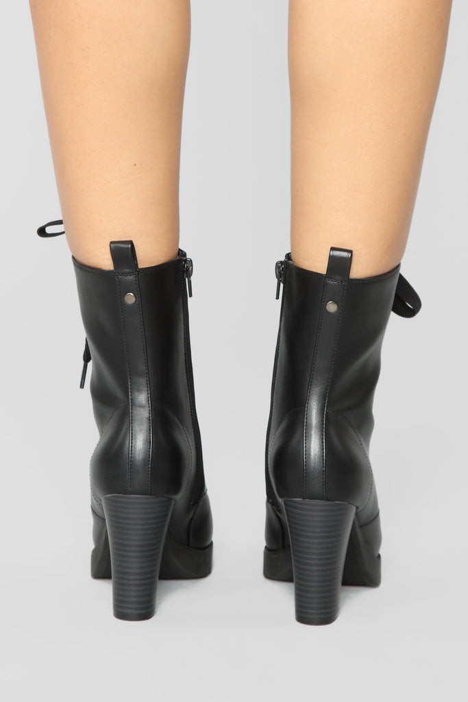 Mixed Feelings Booties - Black