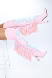 Ridin' West Heeled Boots - Pink