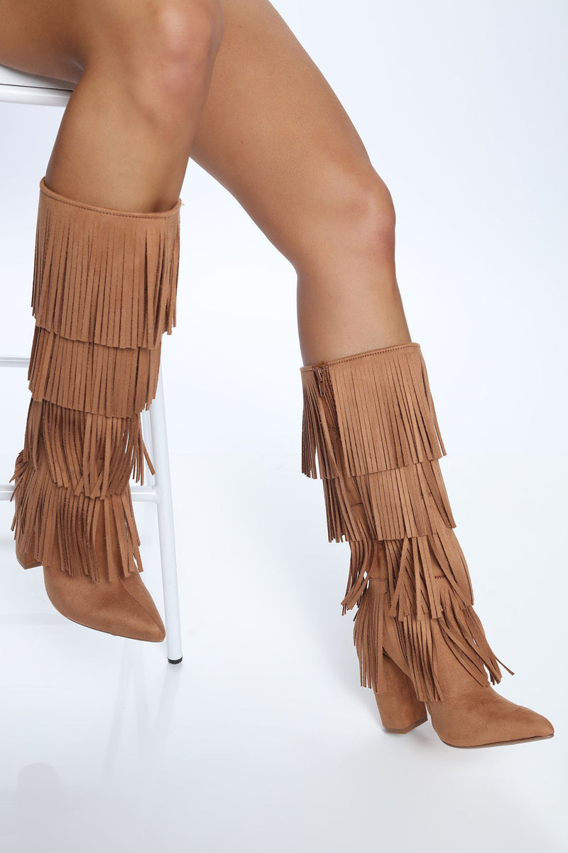 Shake Shake Heeled Boots - Taupe