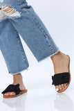 Letting Go Flat Sandals - Black