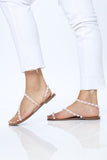 Short And Sweet Flat Sandals - Nude