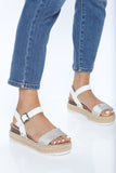 Wanting You Rhinestone Wedges - White