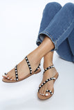 Short And Sweet Flat Sandals - Black