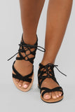 On Standby Flat Sandals - Black