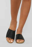 Not Letting Go Flat Sandals - Black