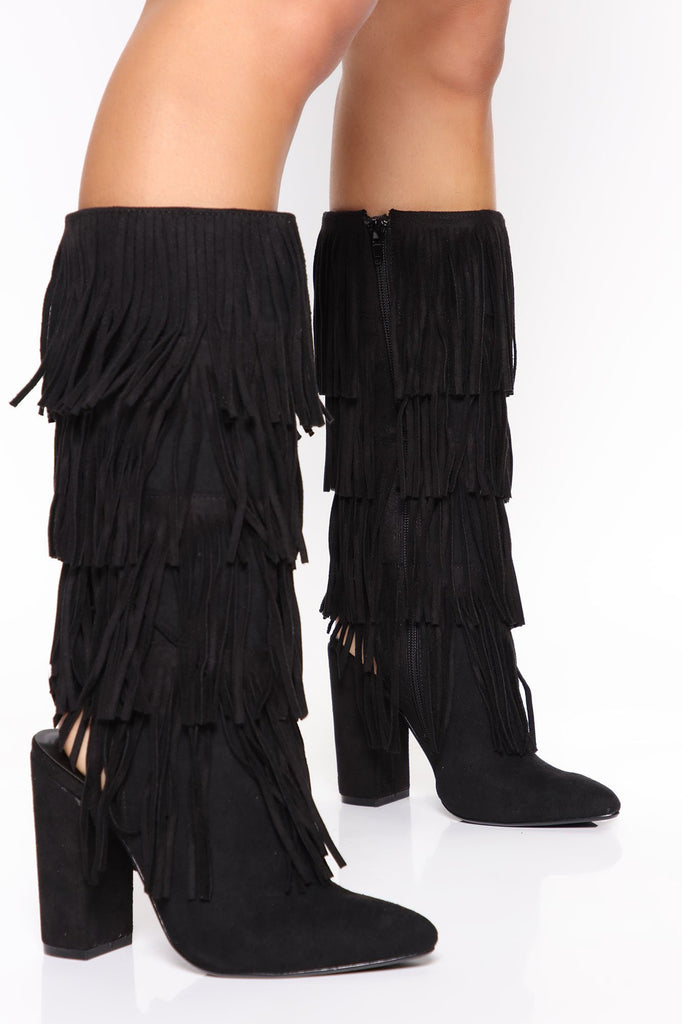Shake Shake Heeled Boots - Black