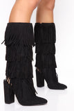 Shake Shake Heeled Boots - Black