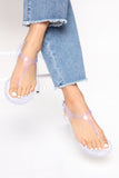 Just For Kicks Flat Sandals - Clear